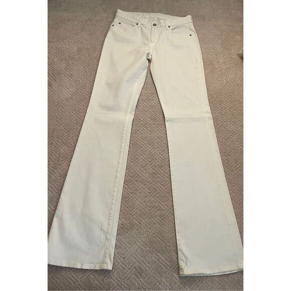 NWOT 7 For All Mankind Off-White Straight Leg Jeans